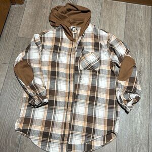 Cute plaid lightweight shacket/tunic